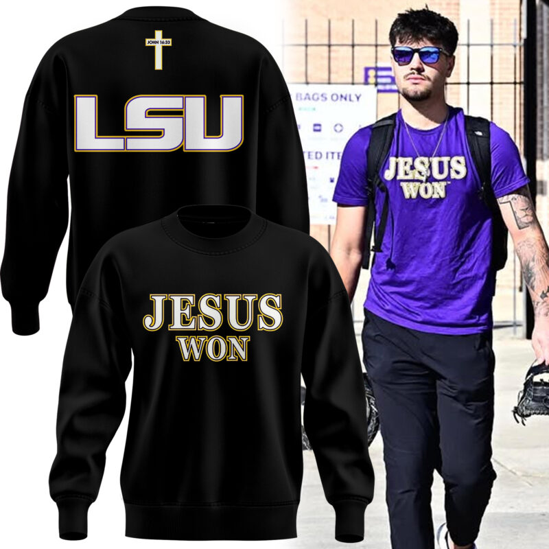 LSU Basketball Jesus Won - Black Sweatshirt l Limited Edition.