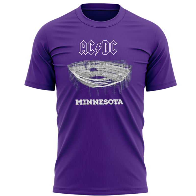 Minnesota Vikings x 2025 AC/DC Power Up Tour Limited Tee . - Image 2