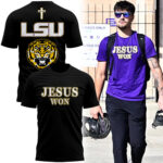 LSU Basketball Jesus Won Tee - Black Tshirt ll Limited Edition.