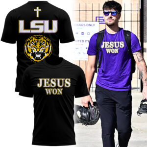 LSU Basketball Jesus Won Tee - Black Tshirt ll Limited Edition.