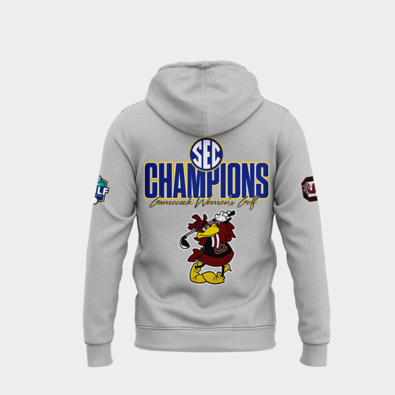 South Carolina Gamecocks 2025 SEC Women's Golf Champions Hoodie - Image 3