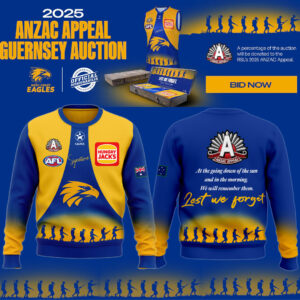 West Coast Eagles honour ANZACs 2025  SWEATSHIRT