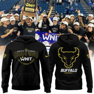 Buffalo Women's Basketball WNIT Champions Hoodie black2 limited edition.