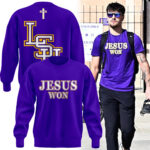 LSU Basketball Jesus Won - Purple Sweatshirt Limited Edition.