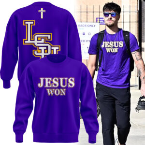 LSU Basketball Jesus Won - Purple Sweatshirt Limited Edition.