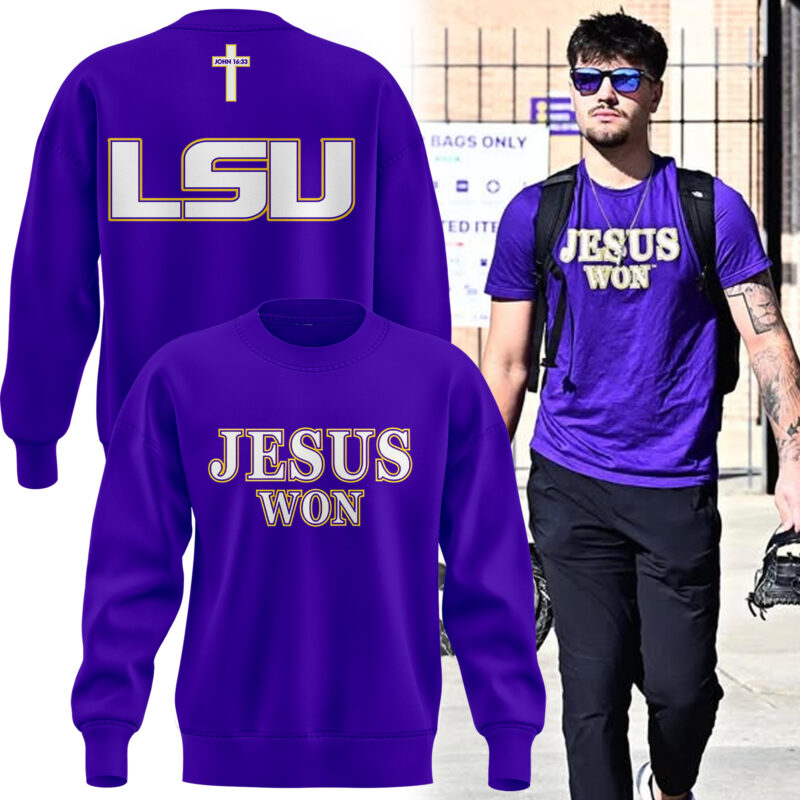 LSU Basketball Jesus Won - Purple Sweatshirt l Limited Edition.