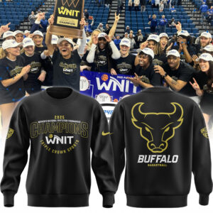 Buffalo Women's Basketball WNIT Champions Sweatshirt black2 limited edition.