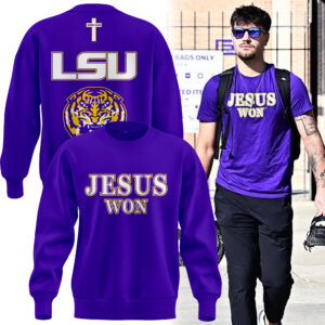 LSU Basketball Jesus Won - Purple Sweatshirt ll Limited Edition.