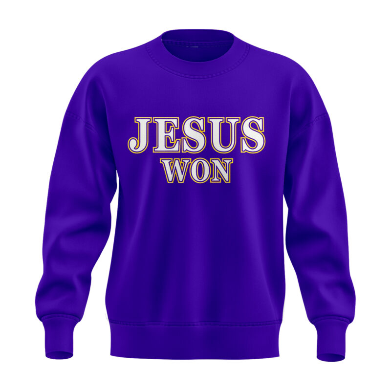 LSU Basketball Jesus Won - Purple Sweatshirt Limited Edition. - Image 2