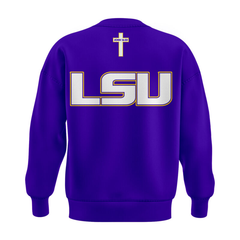 LSU Basketball Jesus Won - Purple Sweatshirt l Limited Edition. - Image 3