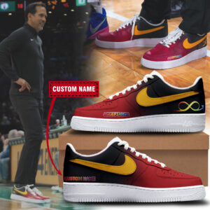 Nike Air Force 1 'Miami Heat' Shoes custom Tothemaxfoundation x JSM801 x NBA - Limited Edition.