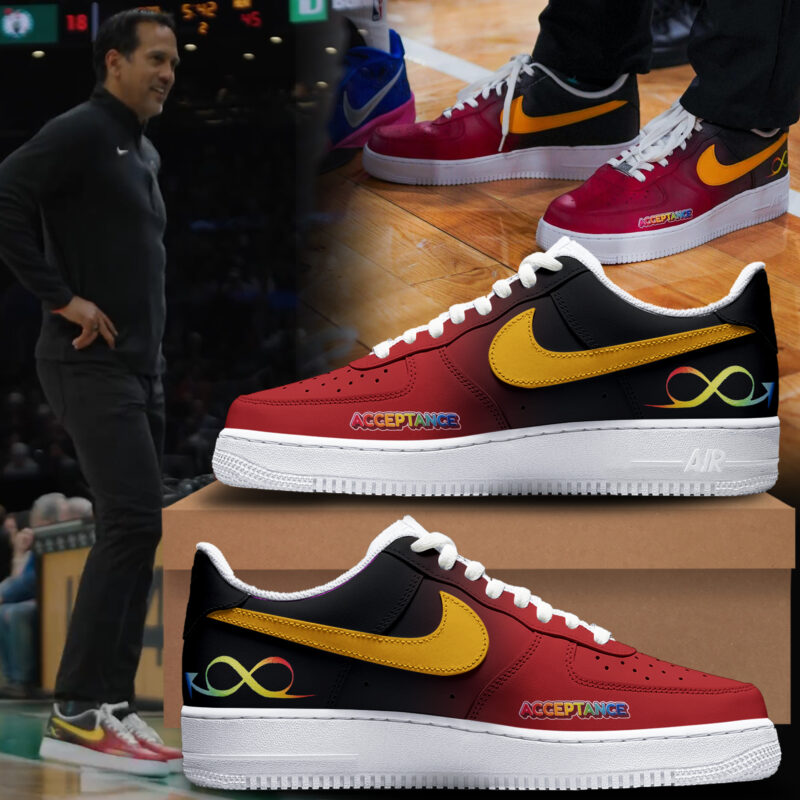 Nike Air Force 1 'Miami Heat' Shoes Tothemaxfoundation x JSM801 x NBA - Limited Edition.