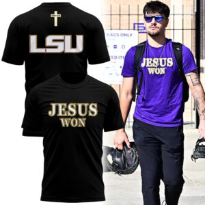 LSU Basketball Jesus Won Tee - Black Tshirt l Limited Edition.