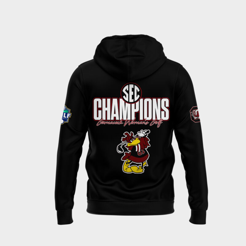 South Carolina Gamecocks 2025 SEC Women's Golf Champions Hoodie - Image 3