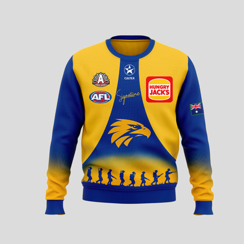 West Coast Eagles honour ANZACs 2025  SWEATSHIRT - Image 2