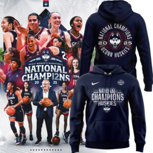 UConn Women's Basketball 12-Time National Champs Heavyweight Hoodie Navy limited edition
