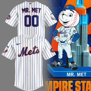 Limited Edition Mr. Met Jersey 2025 Custom Name And Number