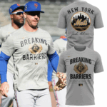 Special New York Mets Commemorating the historic career of Jackie Robinson T-shirt.