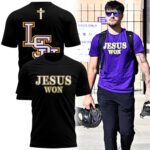 LSU Basketball Jesus Won Tee - Black Tshirt Limited Edition.