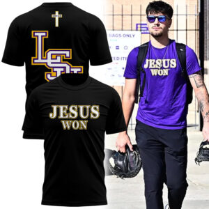 LSU Basketball Jesus Won Tee - Black Tshirt Limited Edition.