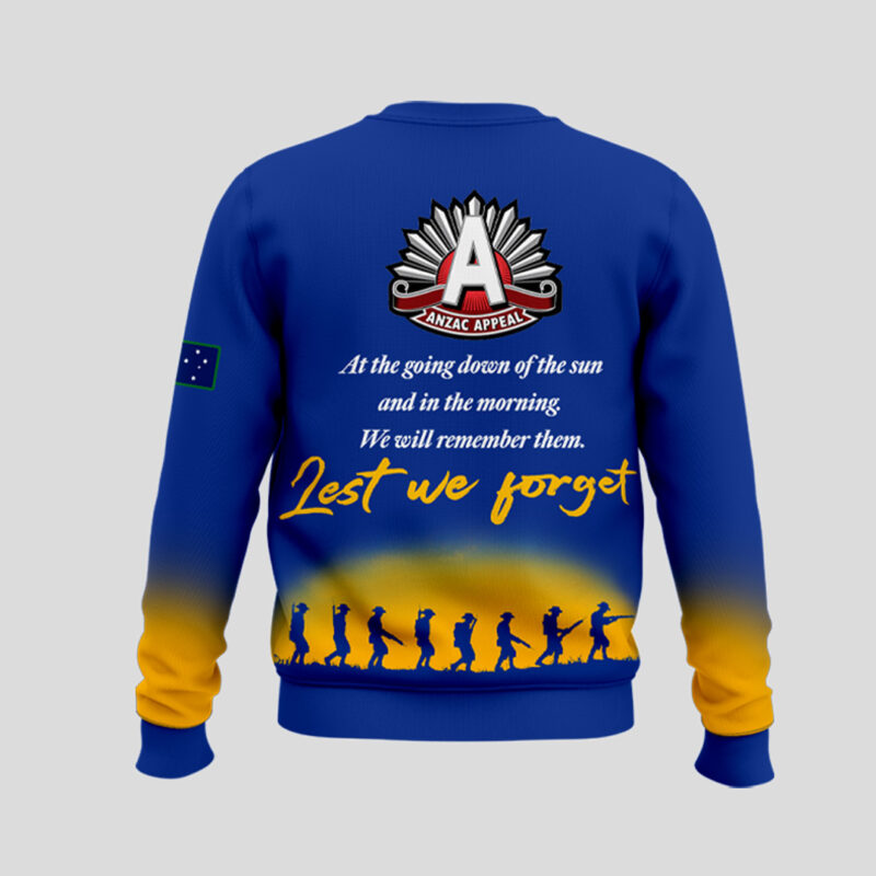 West Coast Eagles honour ANZACs 2025  SWEATSHIRT - Image 3