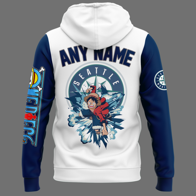 Special New Seattle Mariners x One Piece Hoodie 2025 - Image 3