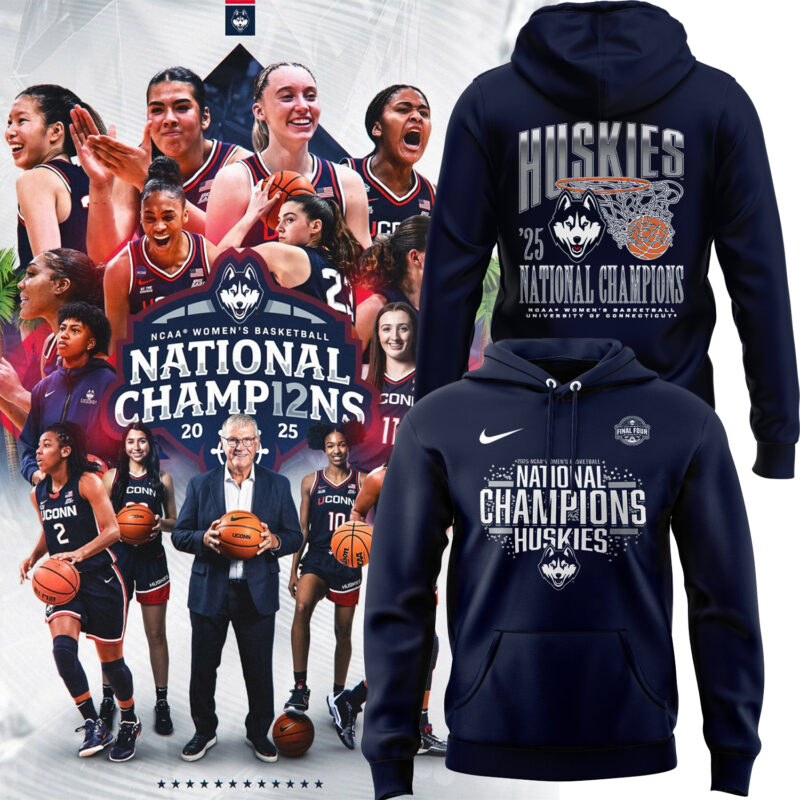 UConn Women's Basketball 12-Time National Champs Heavyweight Hoodie limited edition.