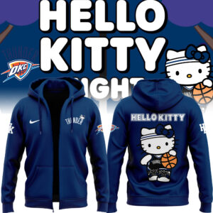 Limited Edition Oklahoma City Thunder x Hello Kitty Zip Hoodie 2024