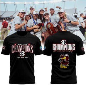 .South Carolina Gamecocks 2025 SEC Women’s Golf Champions TSHIRT