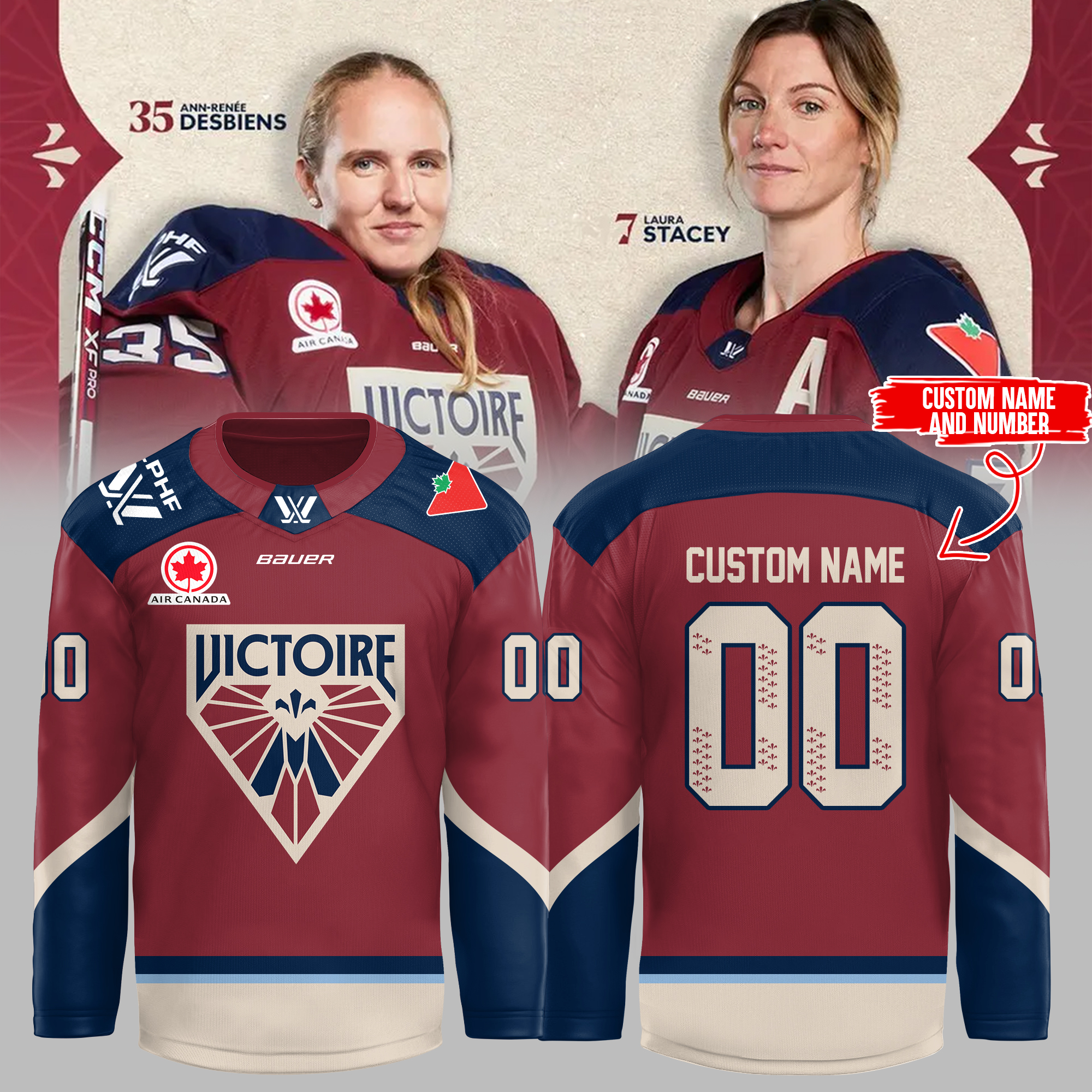 Victoire de Montréal Limited Edition Hockey Jersey 2025