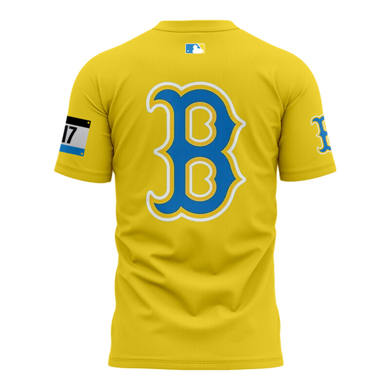 Boston Red Sox Nike Tshirt Yellow 2025 - Image 3
