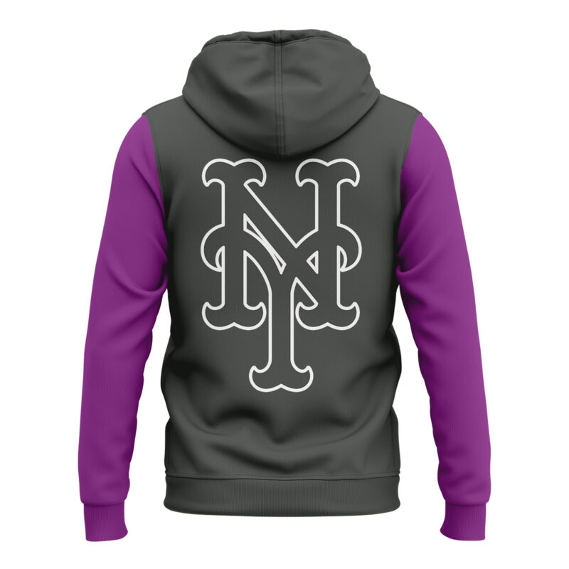 Limited Edition New York Mets Hoodie Purple/Grey I - Image 3