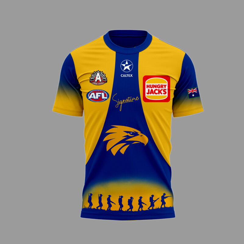 West Coast Eagles honour ANZACs 2025  TSHIRT - Image 2