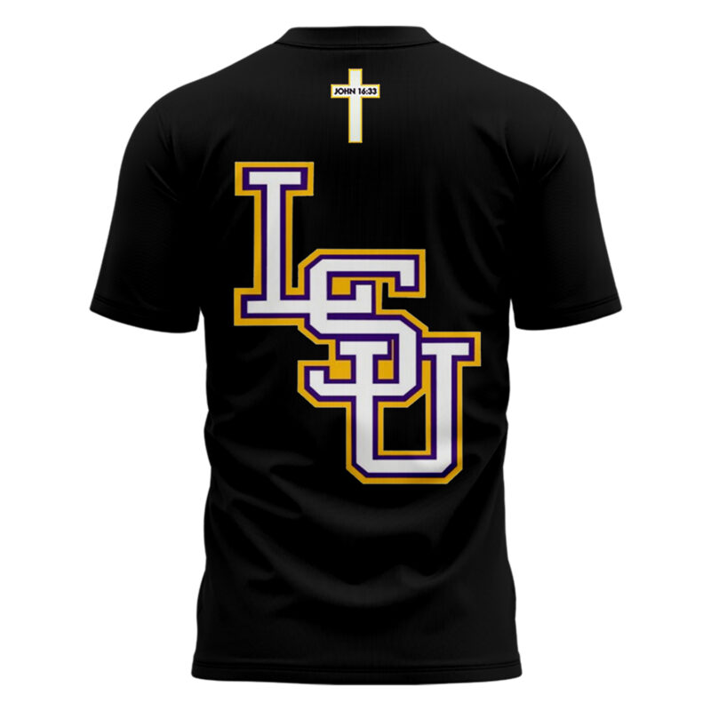 LSU Basketball Jesus Won Tee - Black Tshirt Limited Edition. - Image 3