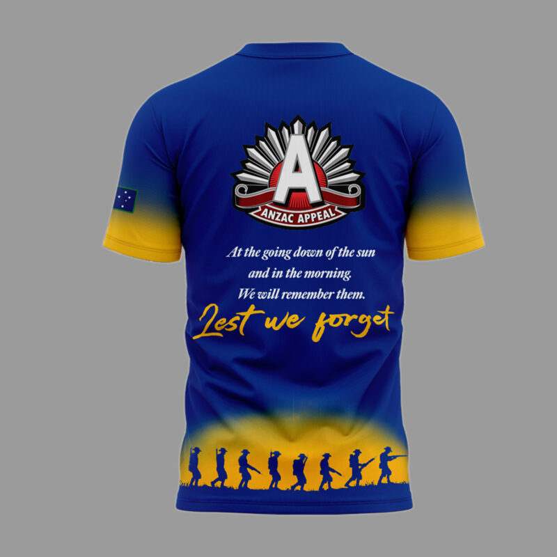 West Coast Eagles honour ANZACs 2025  TSHIRT - Image 3