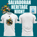 San Jose Sharks Celebrate El Salvador Heritage Tshirt limited edition.
