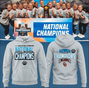 Oklahoma Women's Gym 2025 WOMEN'S GYMNASTICS NATIONAL CHAMPIONS Hoodie