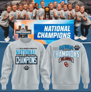 Oklahoma Women's Gym 2025 WOMEN'S GYMNASTICS NATIONAL CHAMPIONS  SWEATSHIRT