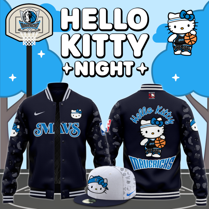Dallas Mavericks x Hello Kitty Night 2024 Premium Limited Bomber Jacket