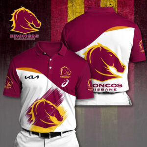 Brisbane Broncos 3D Polo Shirt