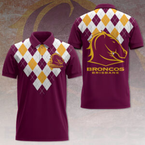 Brisbane Broncos 3D Polo Shirt