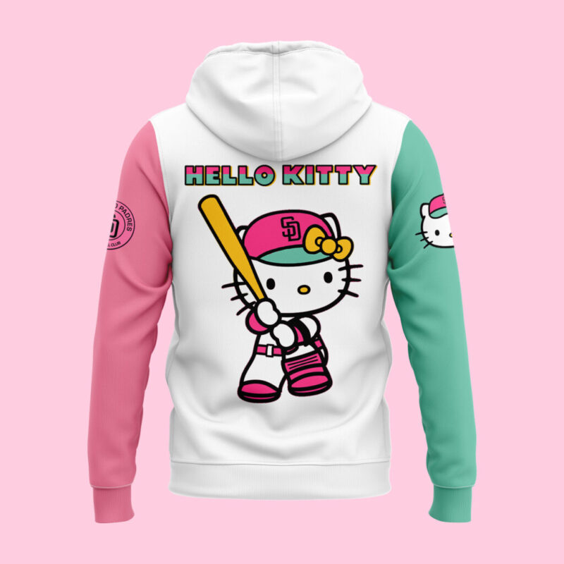 San Diego Padres x hello kitty limited edition 2025 Hoodie - Image 3