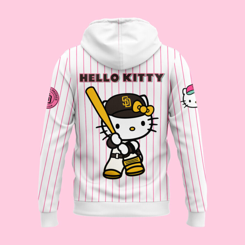 San Diego Padres x hello kitty limited edition 2025 Hoodie - Image 3