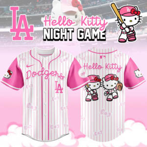 Los Angeles Dodgers MLB x Hello Kitty Night Game Limited Edition Jersey 2025.