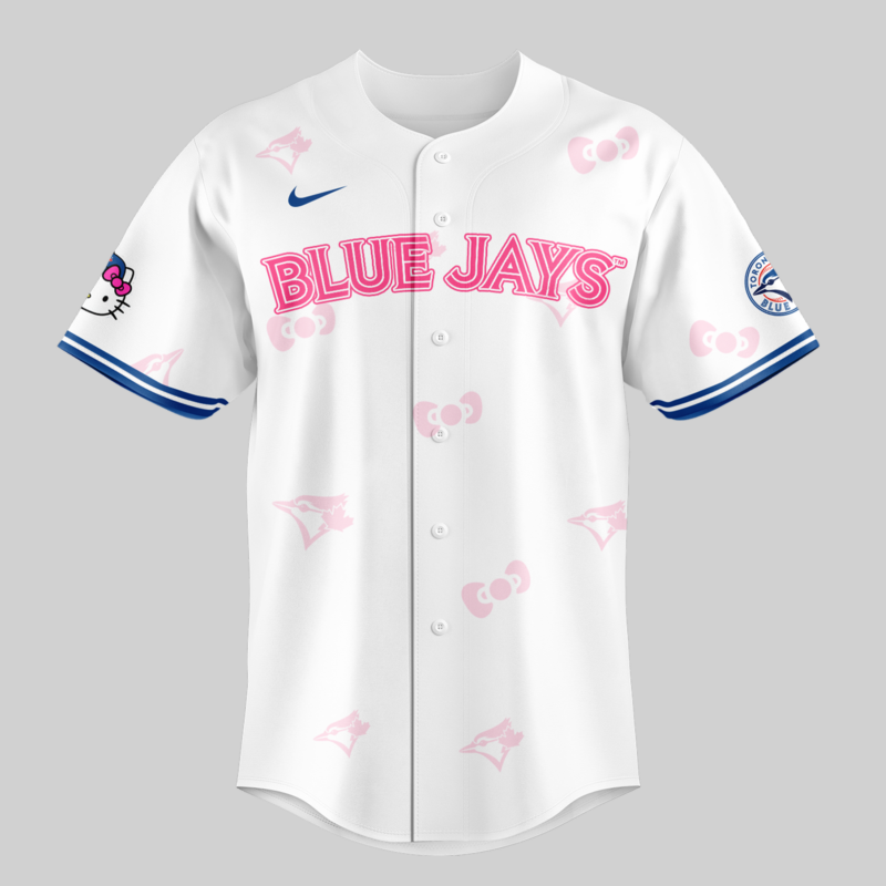 Toronto Blue Jays x Hello Kitty Special Edition 2025 BASEBALL JERSEY - Image 3