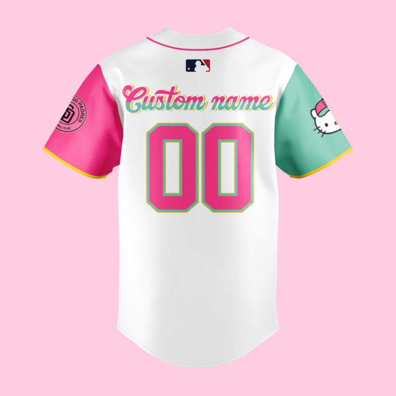 San Diego Padres x Hello Kitty Night 2025 Jersey Custom Name and Custom Number - Image 3