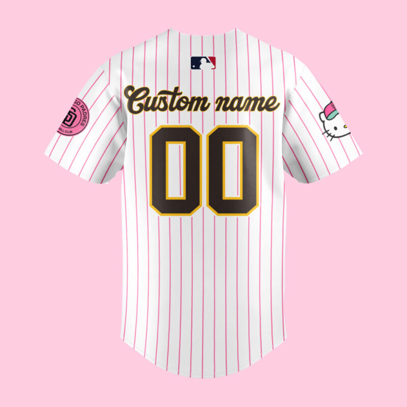 San Diego Padres x Hello Kitty Night 2025 Jersey Custom Name and Custom Number - Image 3