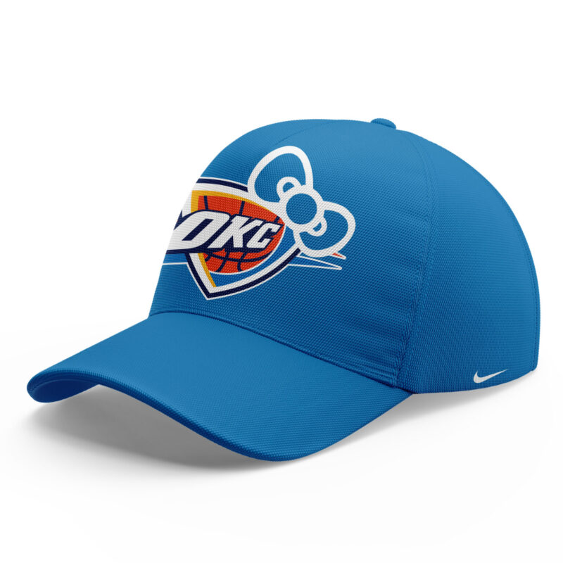 Limited Edition Oklahoma City Thunder x Hello Kitty Zip Hoodie 2024 - Image 5