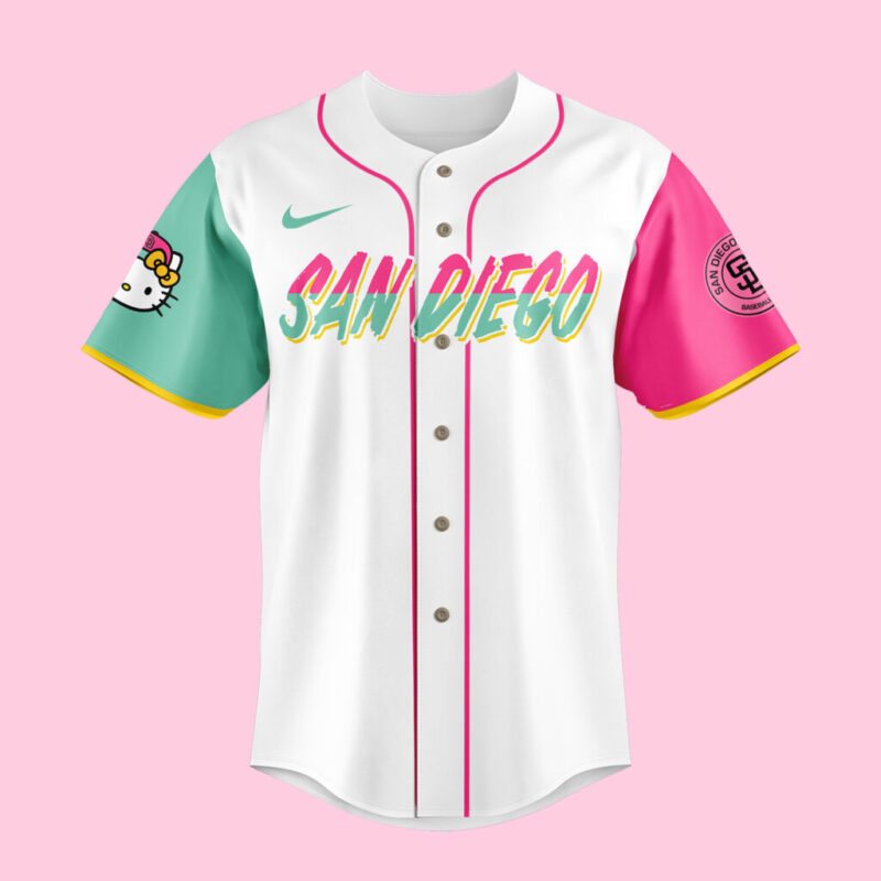San Diego Padres x Hello Kitty Night 2025 Jersey Custom Name and Custom Number - Image 2