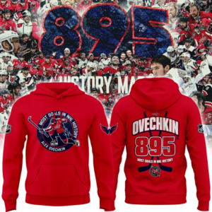 Limited Edition New Alexander Ovechkin Washington Capitals NHL All-Time Leading Goal Scorer Cross Sticks Hoodie